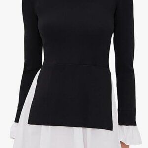 English Factory Women's Poplin Combo Knit Dress: